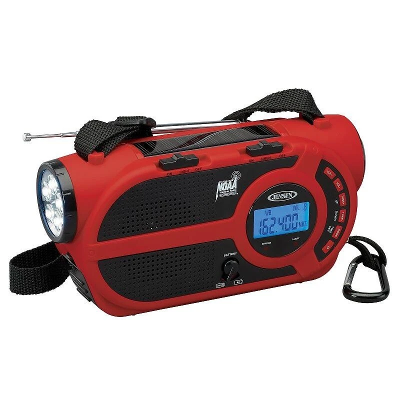 Jensen Portable Weather Radio with Emergency LED Light