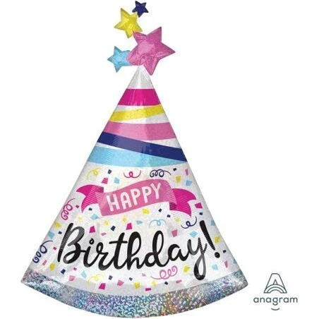 36‑Inch Inflatable Balloon Birthday Hat – Vibrant Party Headwear