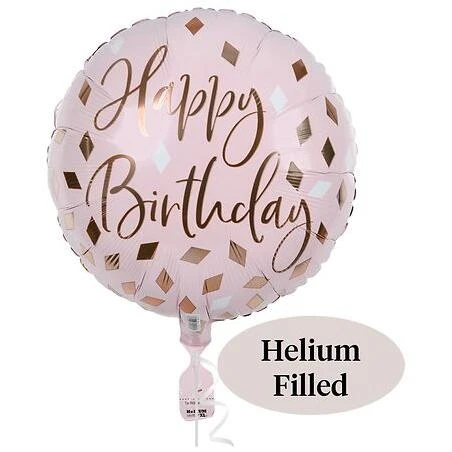 Floral Balloon Birthday Blush – 17‑Inch Party Decoration
