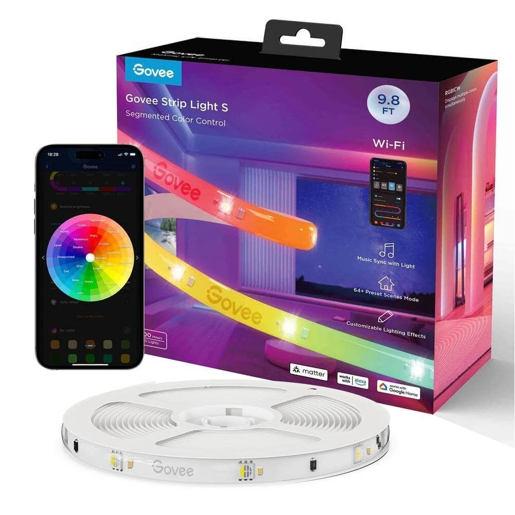 9.8‑Foot Flexible LED Strip Light – Energy‑Saving Bright Accent Lighting