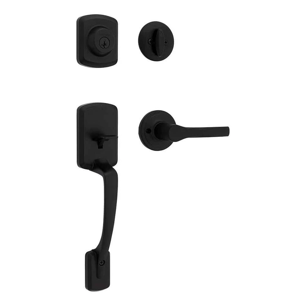 Midnight Black Entry Door Handle – Modern Sleek Hardware