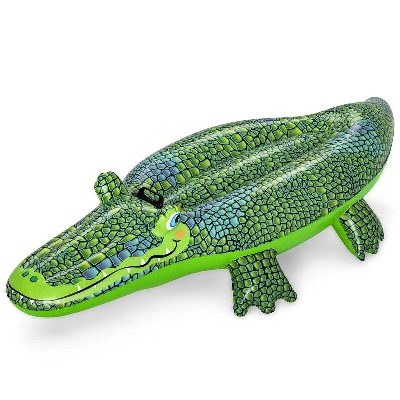 58" Inflatable Crocodile Pool Float – Multi‑Color Summer Fun
