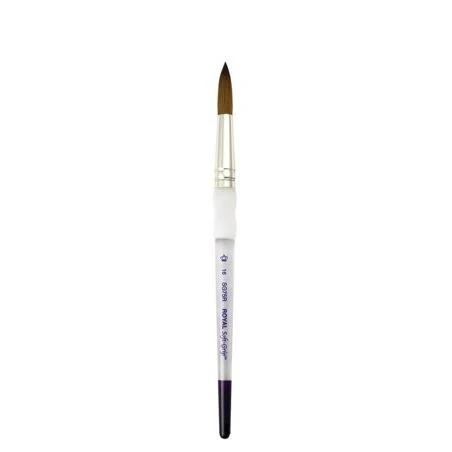 SoftGrip 16 mm Sable Round Brush – Premium Natural‑Hair Artist Brush