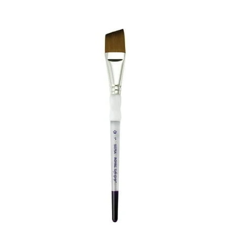 SoftGrip Premium Sable Angle Brush #1 – Professional Natural Hair Paint Brush