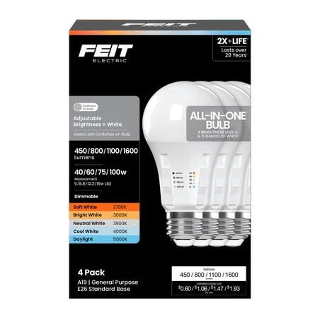 16W A19 E26 LED Light Bulb – Warm White Energy‑Saving Lamp