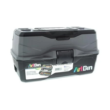 Dual-Compartment Portable Art Supply Organizer – Two‑Tray Art Bin