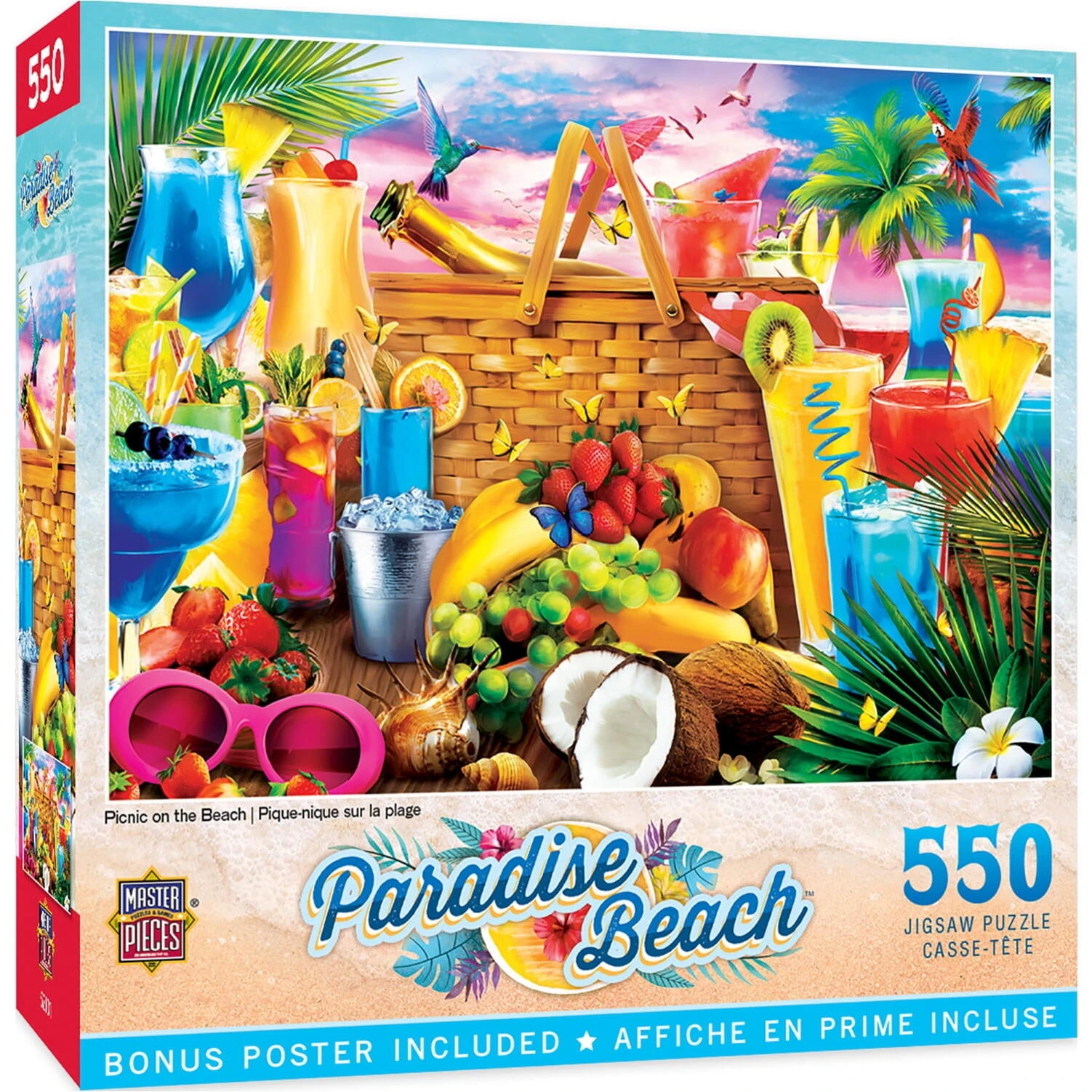 550‑Piece Beach Picnic Jigsaw Puzzle – Colorful Coastal Scene