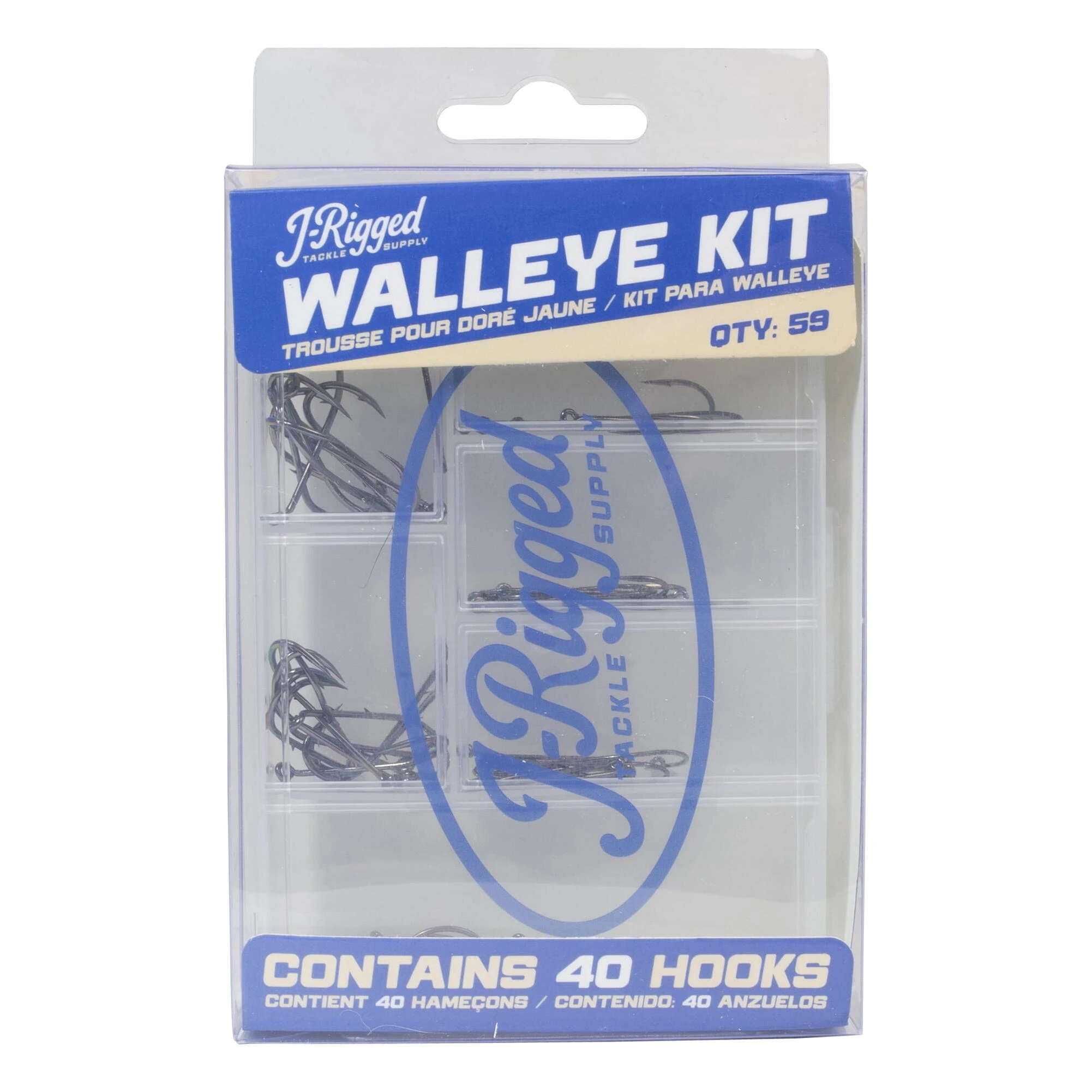 Premium 59‑Piece Fishing Hook Assortment – High‑Strength Steel Tackle Set