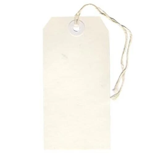 White Paper Gift Tags – Set of 10 Ideal for Jam Jars & Handmade Gifts
