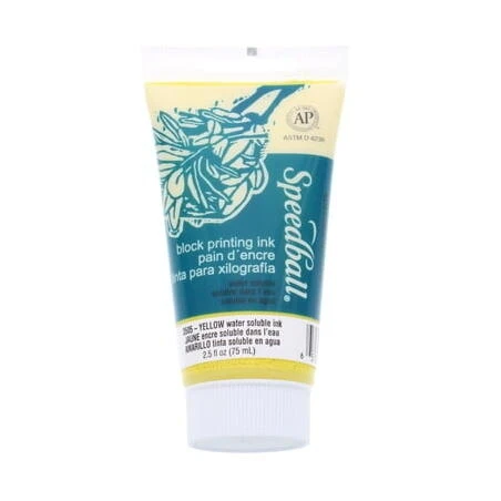 Vibrant Yellow 2.5 oz Water‑Based Block Print Ink – Eco Friendly & Fade‑Resistant