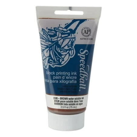Brown Water-Based Block Print Ink – 2.5 oz