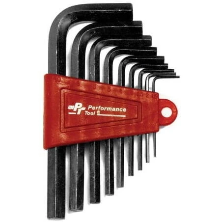 9‑Piece L‑Shaped Hex Key Set – Durable Chrome‑Vanadium Steel Allen Wrenches