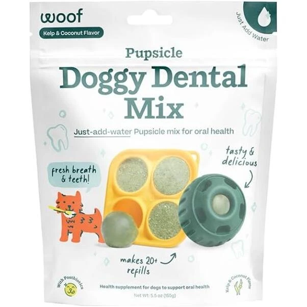 Woof Pupsicle 5.5‑oz Daily Dental Chew Mix for Dogs – Plaque‑Fighting Treats