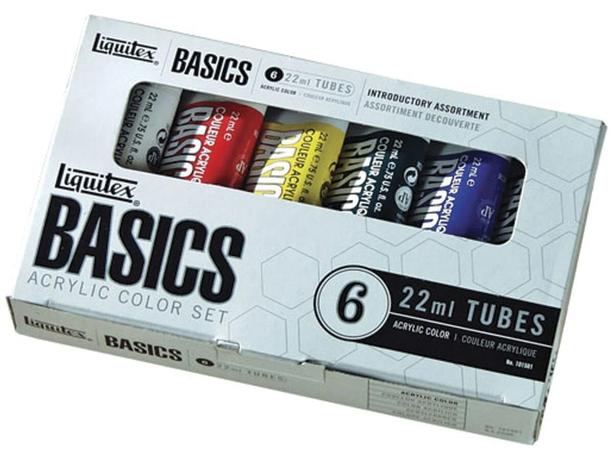 Liquidtex Acrylic Basics – 6 × 4 oz Premium Paint Set for Crafts & Art