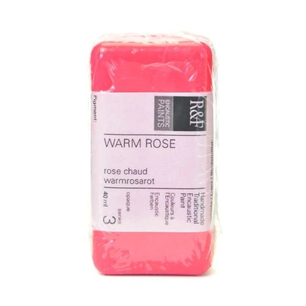 R&F Warm Rose Encaustic Paint – 40 ml Professional Wax Medium