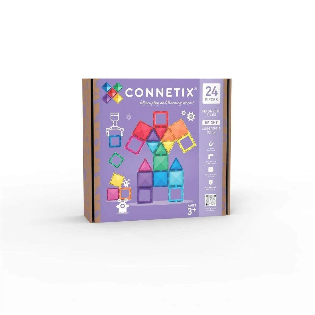 Bright Magnetic Tiles – 24‑Piece Creative Building Set