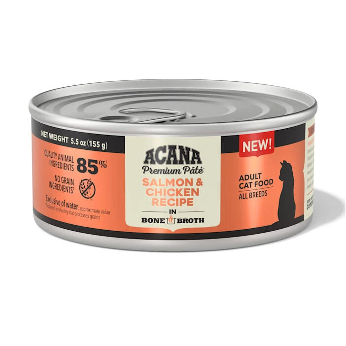 Grain‑Free ACANA Salmon & Chicken Wet Dog Food – 5.5 oz Can