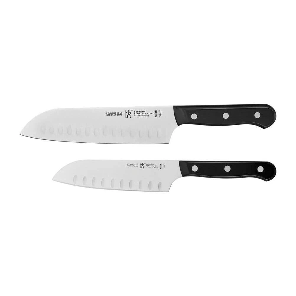 J.A. Henckels International 2‑Piece Santoku Knife Set – Precision Stainless Steel Cutlery