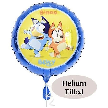 17‑Inch Bluey Party Balloon – Bright Blue Latex Decoration