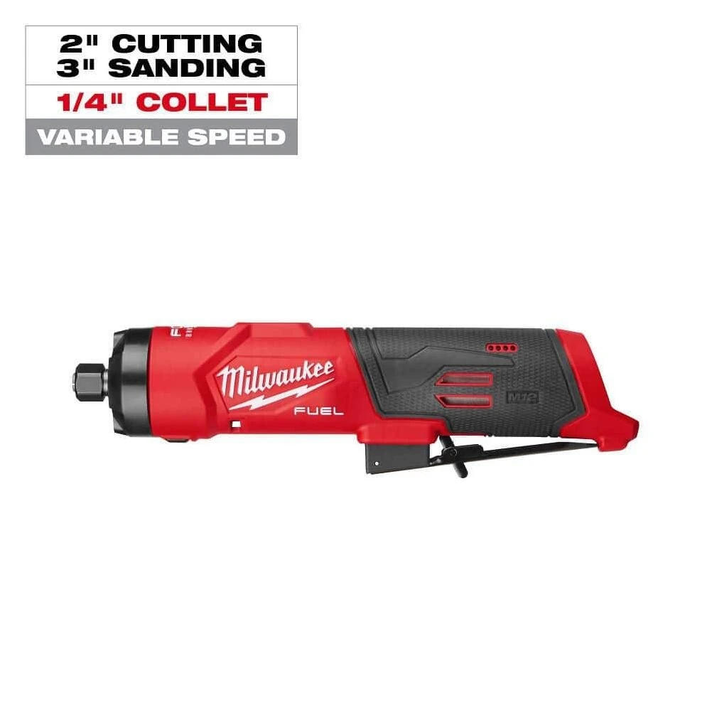 Milwaukee M12 FUEL 1/4" Cordless Straight Die Grinder – Brushless Power, Tool Only