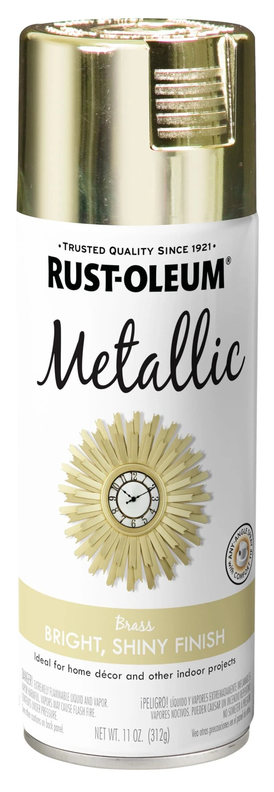 Rust-Oleum 1936830 Specialty Metallic Spray Paint, Brass, 11 Oz