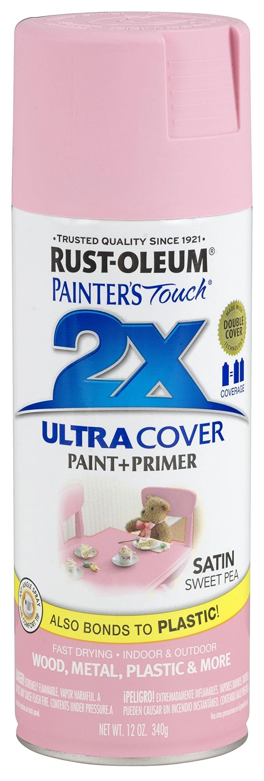 Rust-Oleum 249063 Painter's Touch 2X Spray Paint, Satin Sweet Pea, 12 Oz Rust-Oleum 249063 Painter's Touch 2X Spray Paint, Satin Sweet Pea, 12 Oz