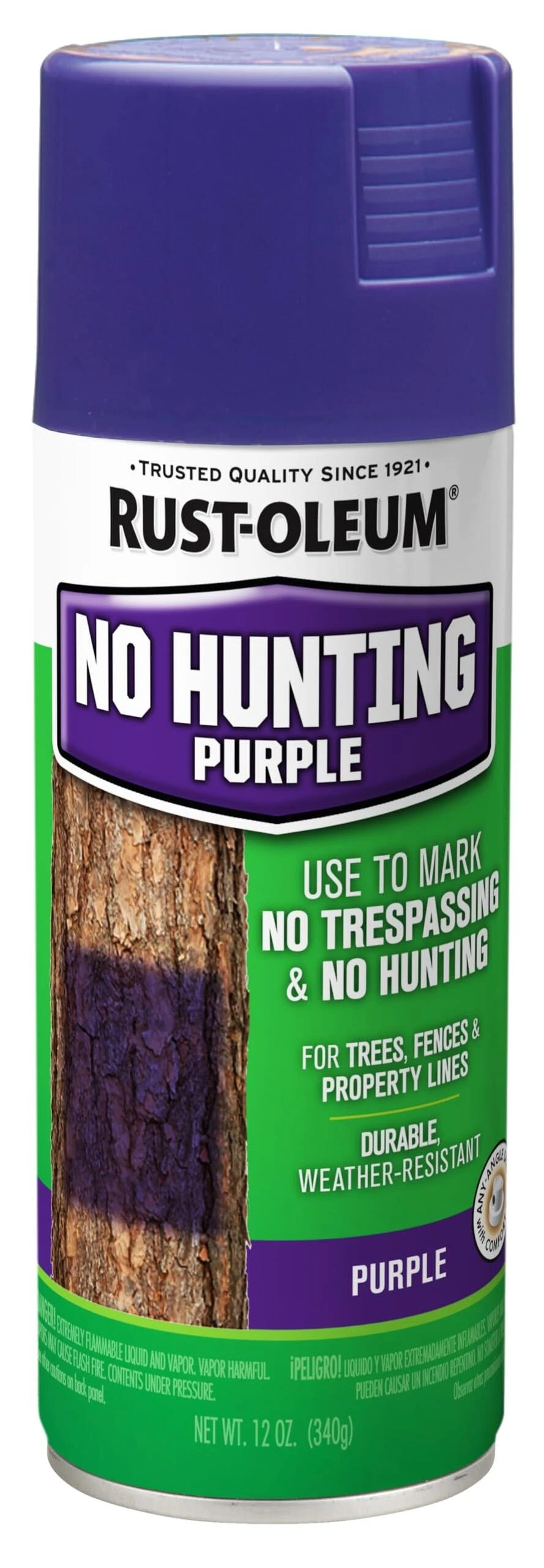 Rust-Oleum 270970 No Hunting Purple Spray Paint, 12 oz