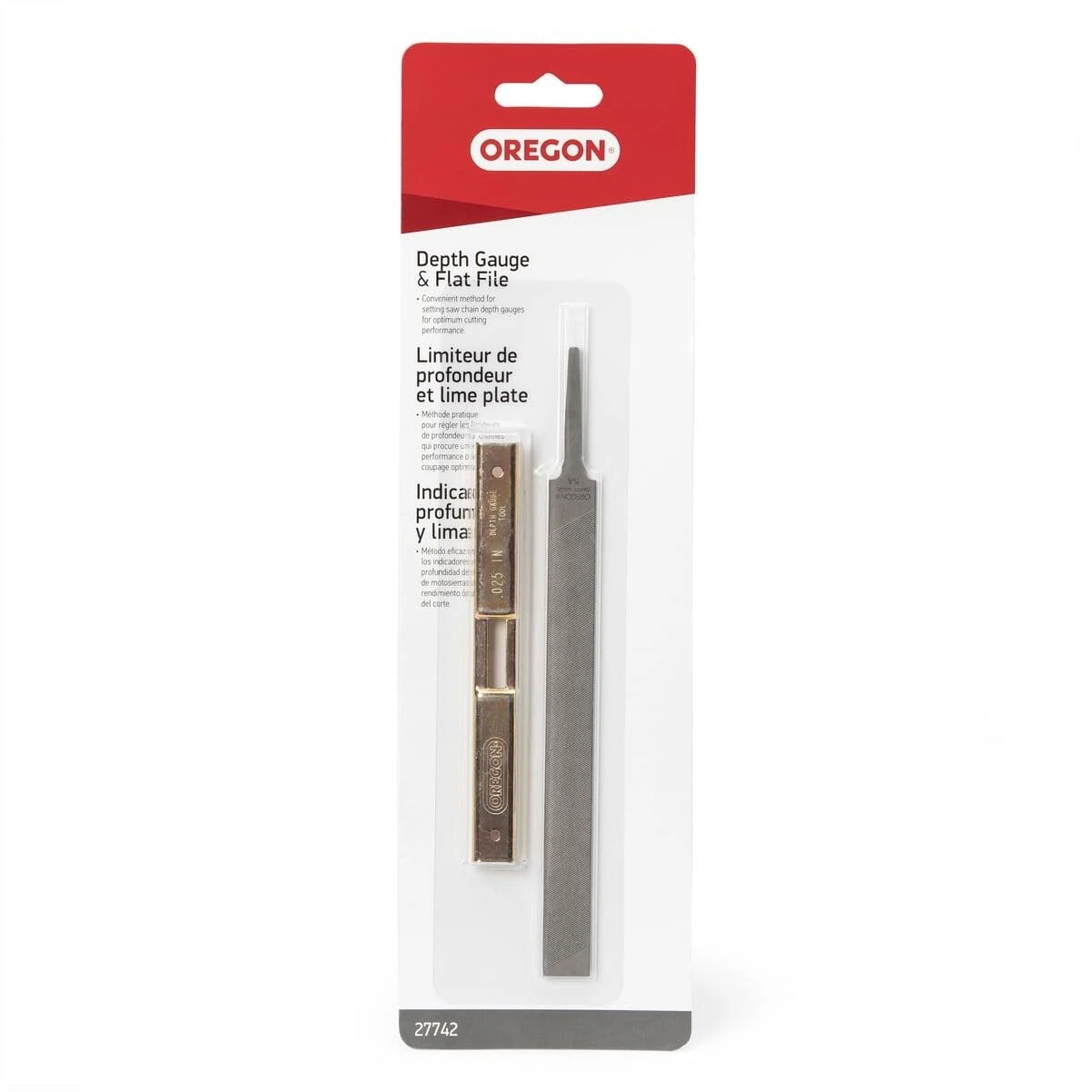 Oregon 27742 Chainsaw Depth Gauge Tool With Flat File, Steel