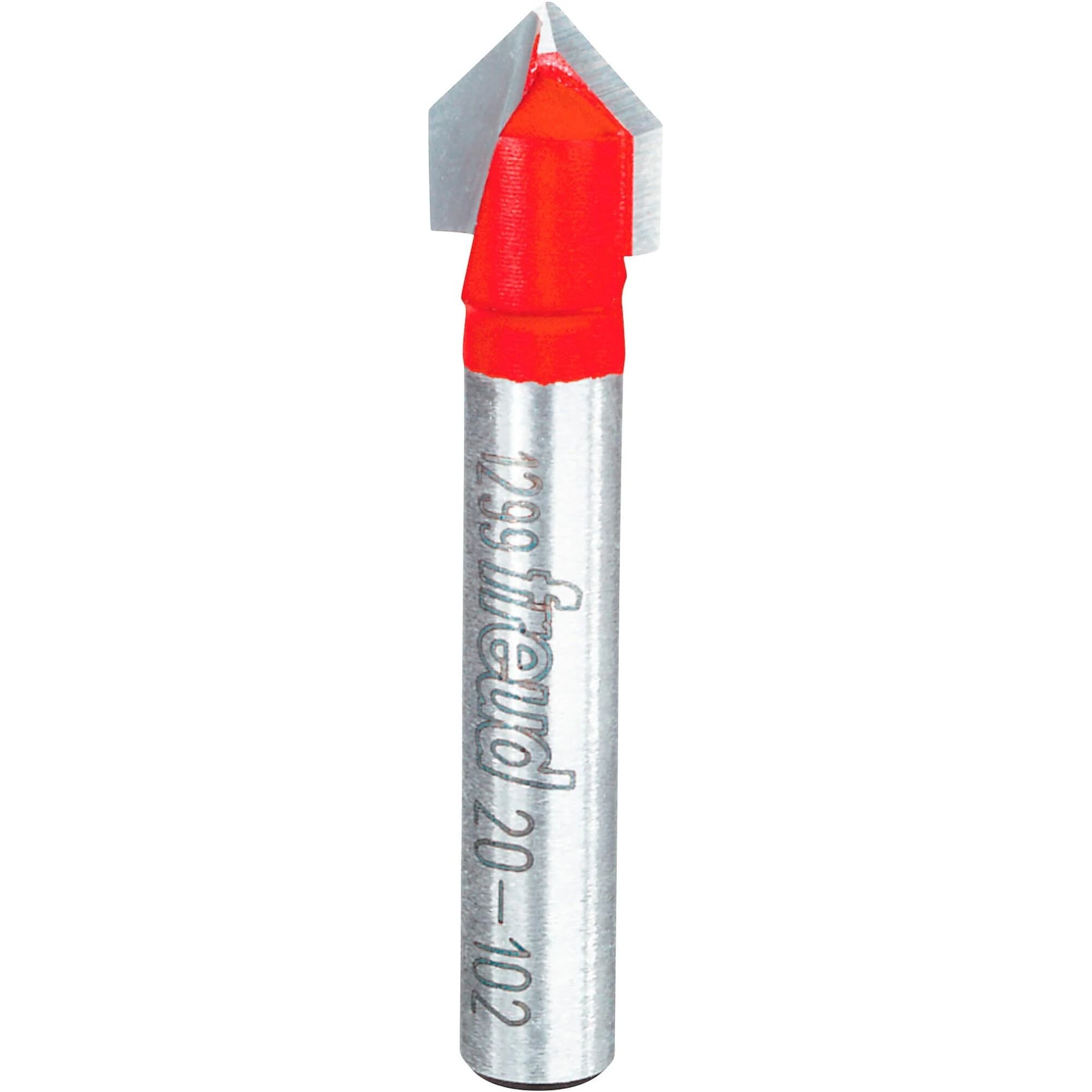 Freud 20-102 V-Grooving Router Bit, 3/8 In. Carbide, 1/4 In. Shank