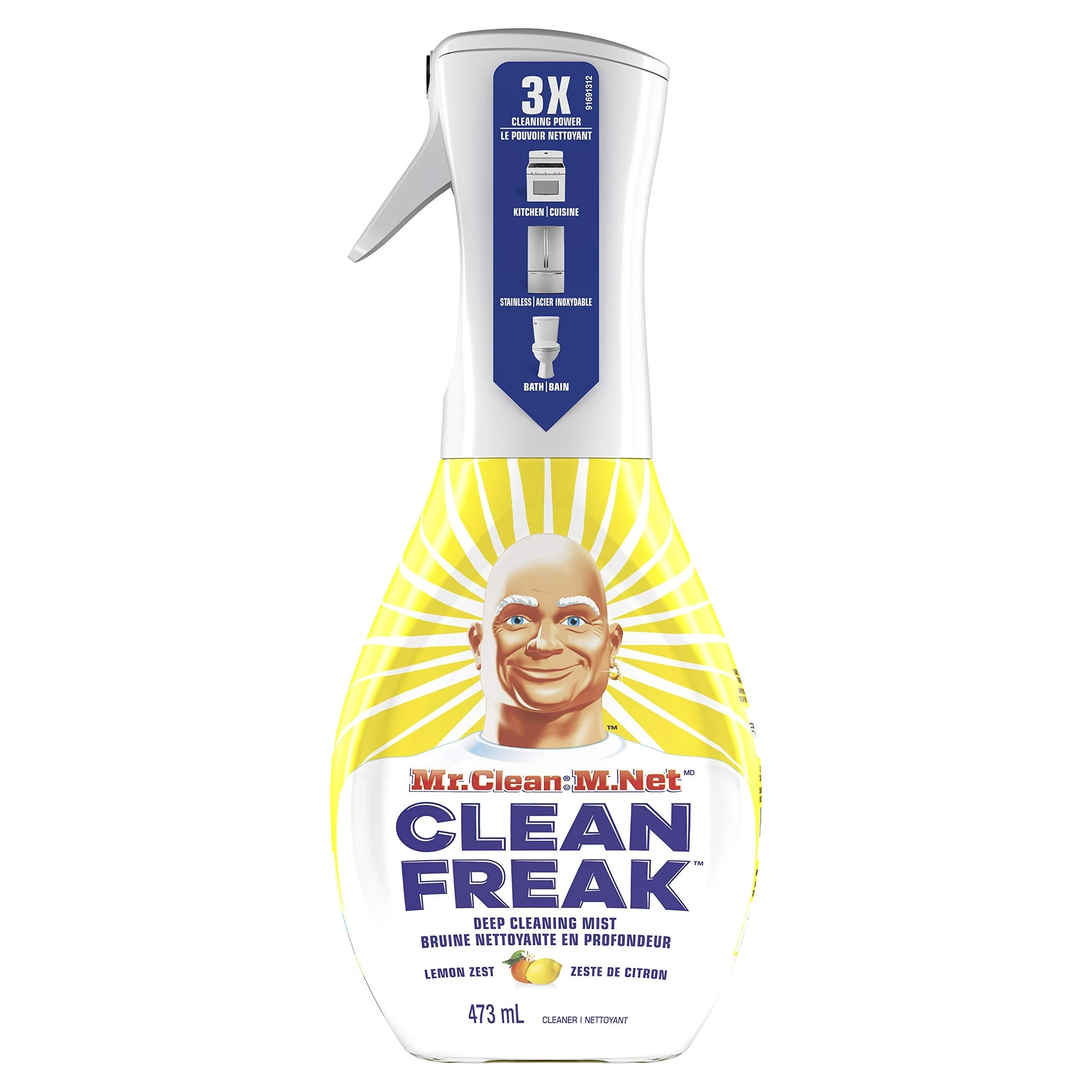 Mr. Clean 79129 Clean Freak Mist Starter Kit, Lemon Zest, 16 Oz.
