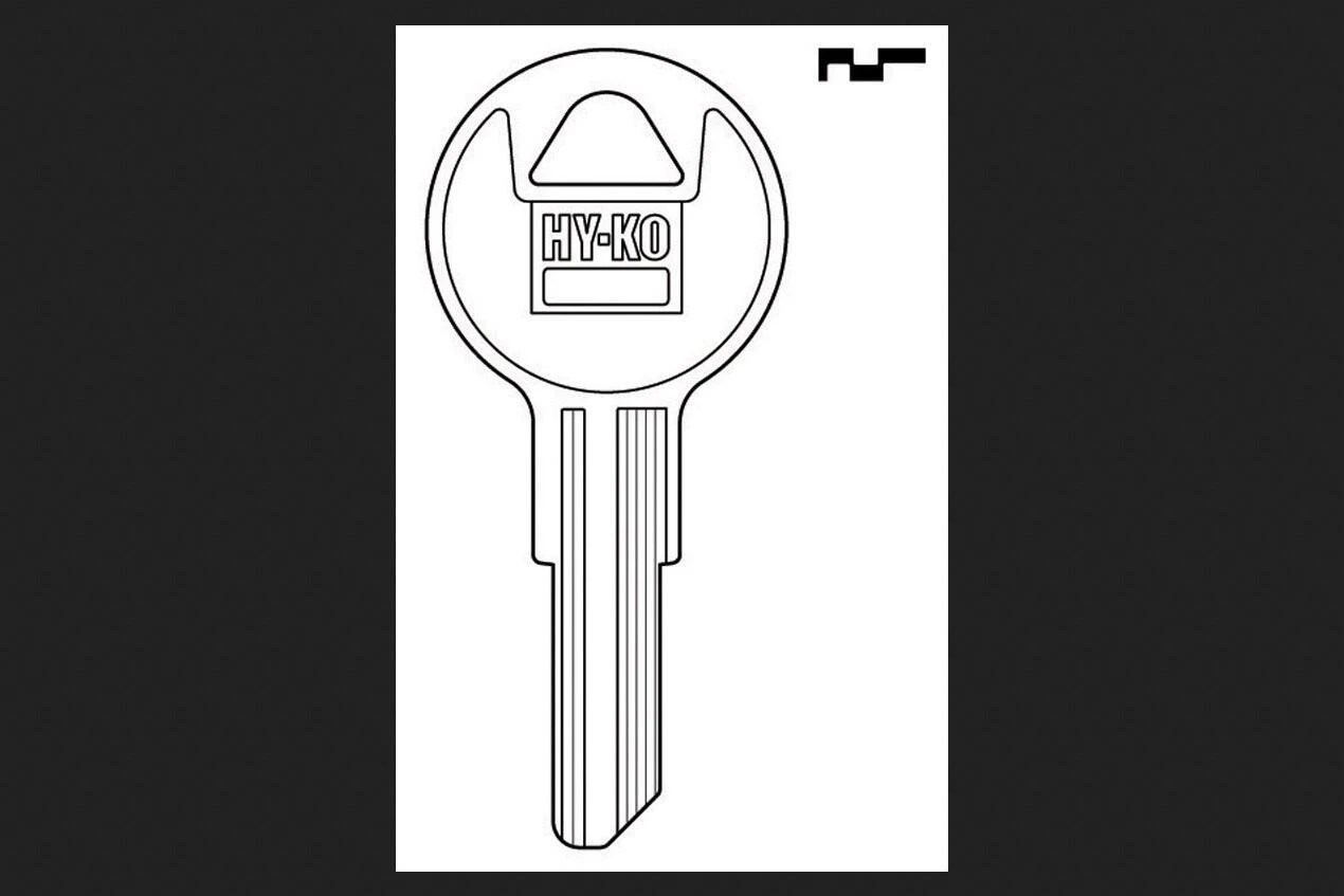 Hy-Ko 11010CG27 Key Blank, Brass, Nickel, Chicago Locks