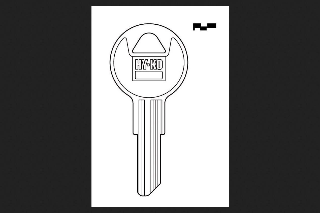 Hy-Ko 11010SL1 Key Blank, Brass Nickel, Single Sided, Slaymaker Locks