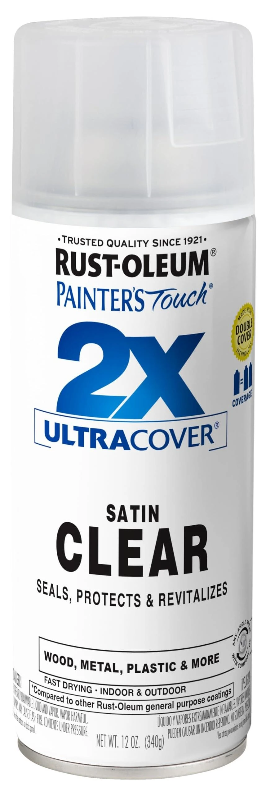 Rust-Oleum 346952 Painter's Touch Satin Clear Spray Paint, 12 Oz. Rust-Oleum 346952 Painter's Touch Satin Clear Spray Paint, 12 Oz.