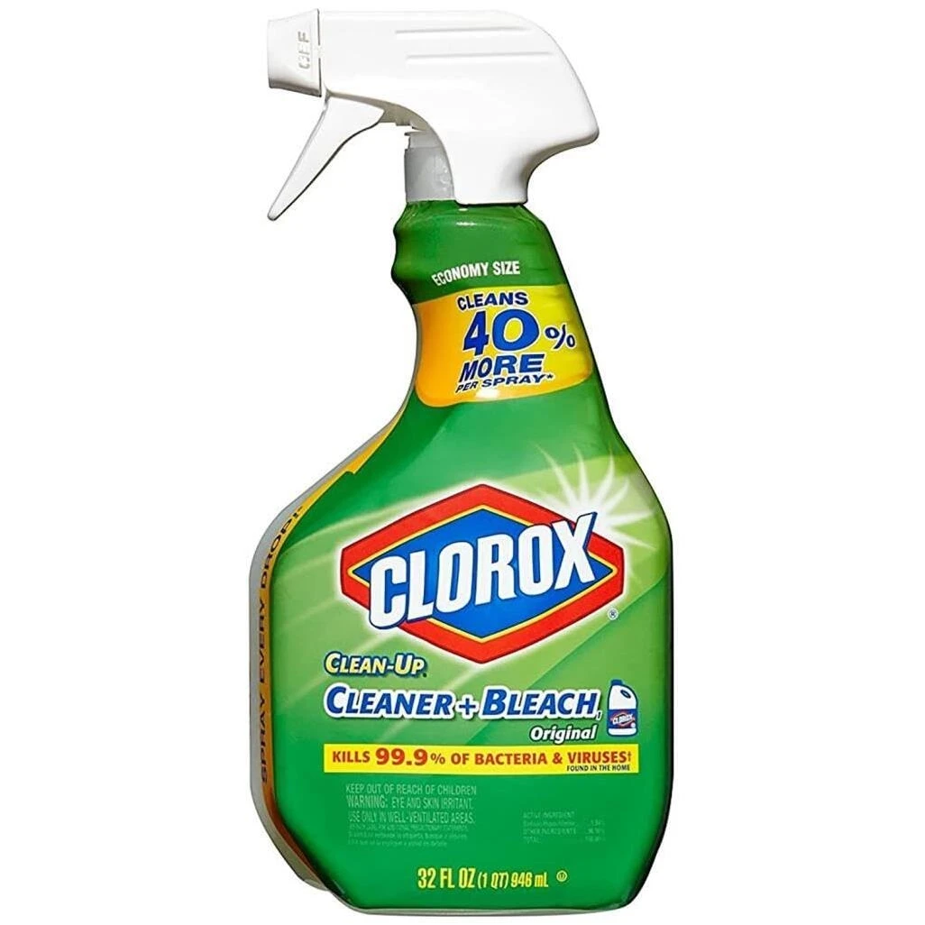 Clorox Clean-Up 31221 All-Purpose Cleaner Plus Bleach, 32 fl-oz Bottle, Original, Multi-Color