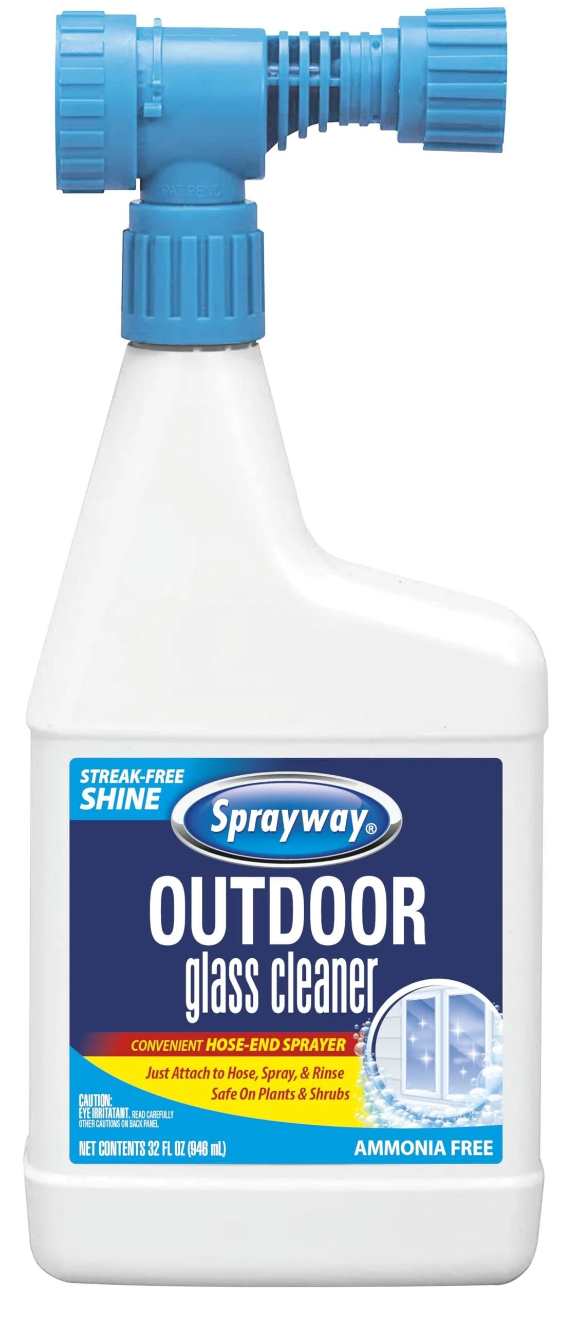 Sprayway SW5033R Outdoor Glass Cleaner, Hose Attachment, 32 oz.