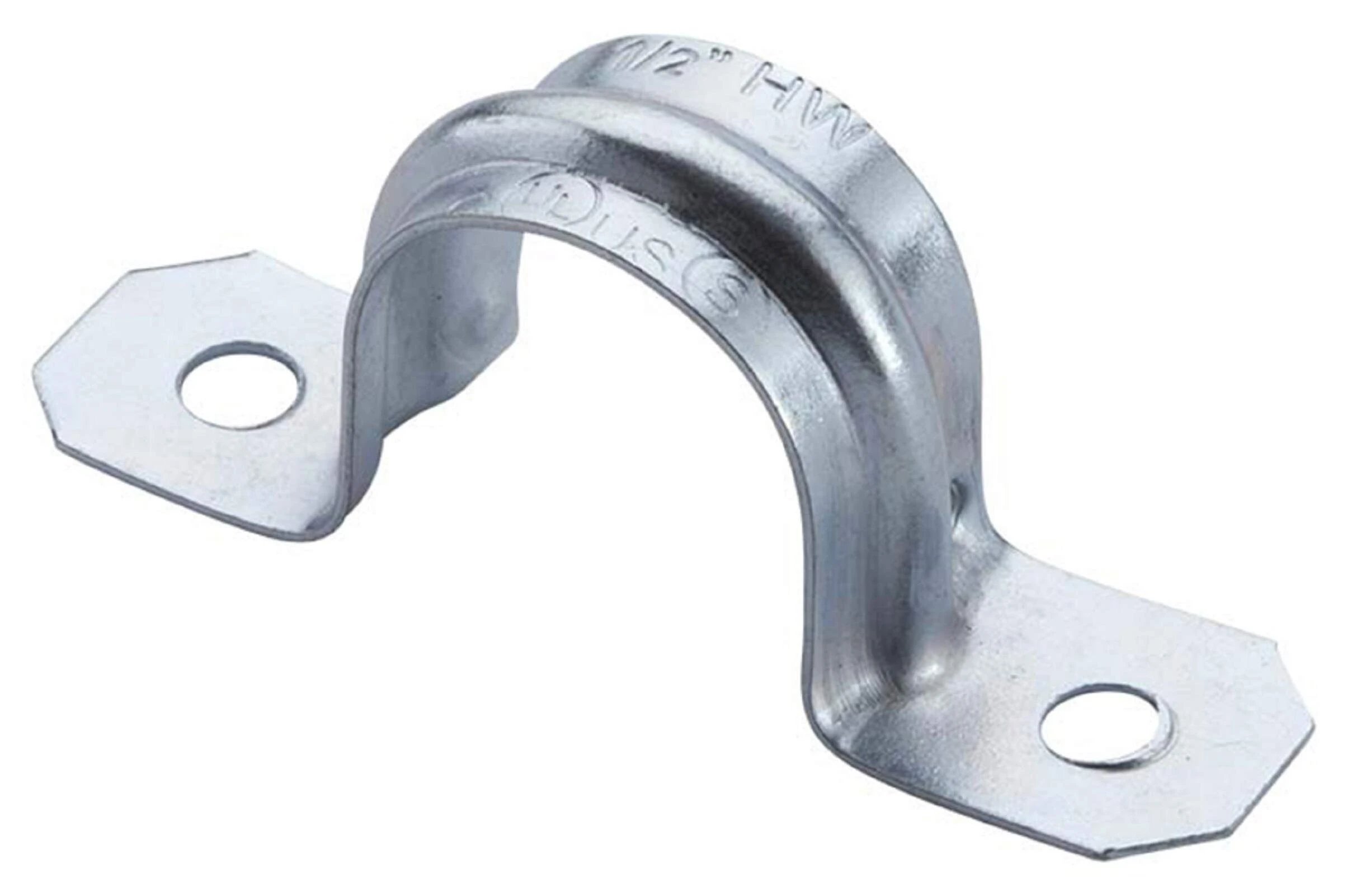 Halex 96161 2-Hole EMT Conduit Strap, 1/2 in, Steel, Galvanized, 4/BAG Halex 96161 2-Hole EMT Conduit Strap, 1/2 in, Steel, Galvanized, 4/BAG