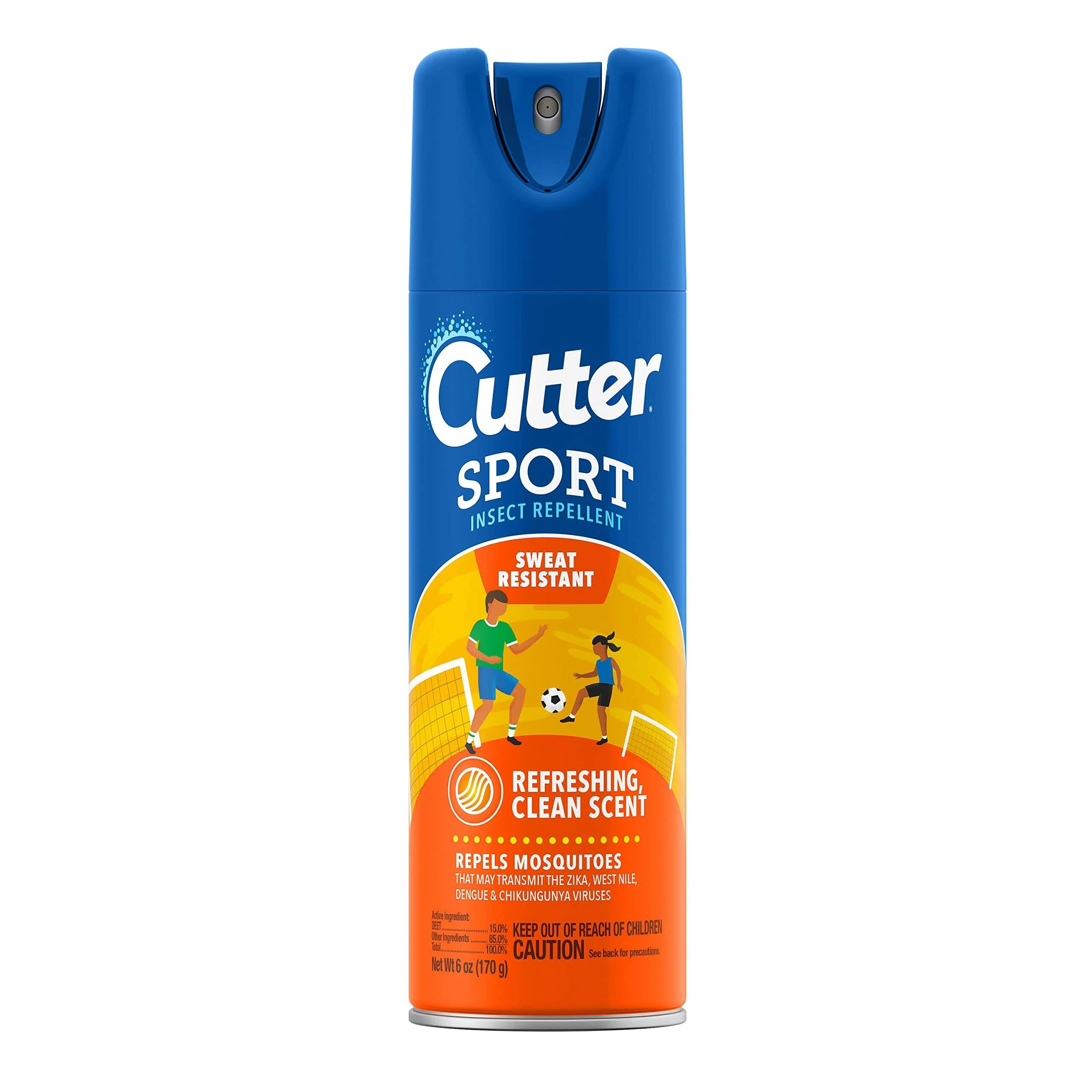 Cutter HG96253 Sport Insect Repellent, 15% Deet, 6-oz. Aerosol