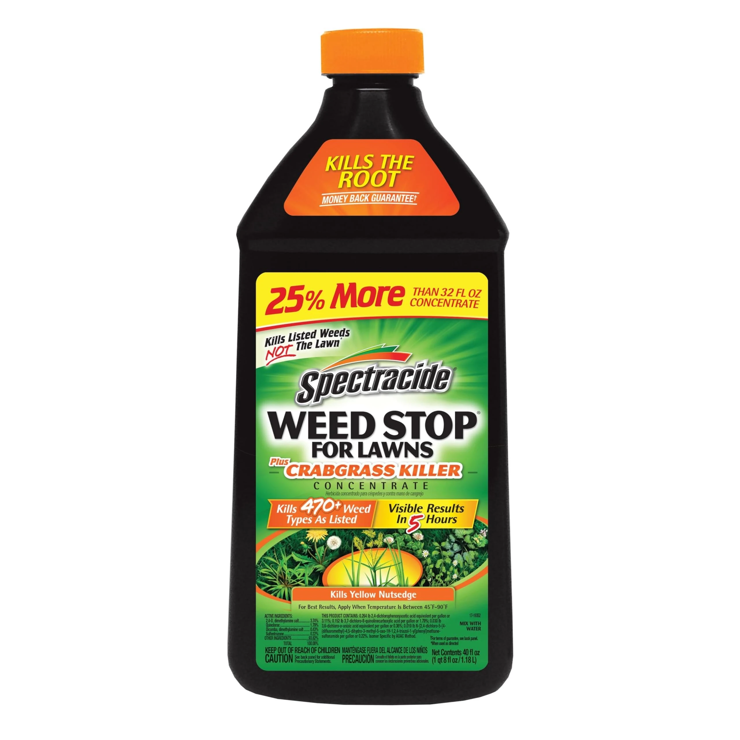 Spectracide HG-96624 Weed Stop Plus Crabgrass Killer Concentrate, 40 oz