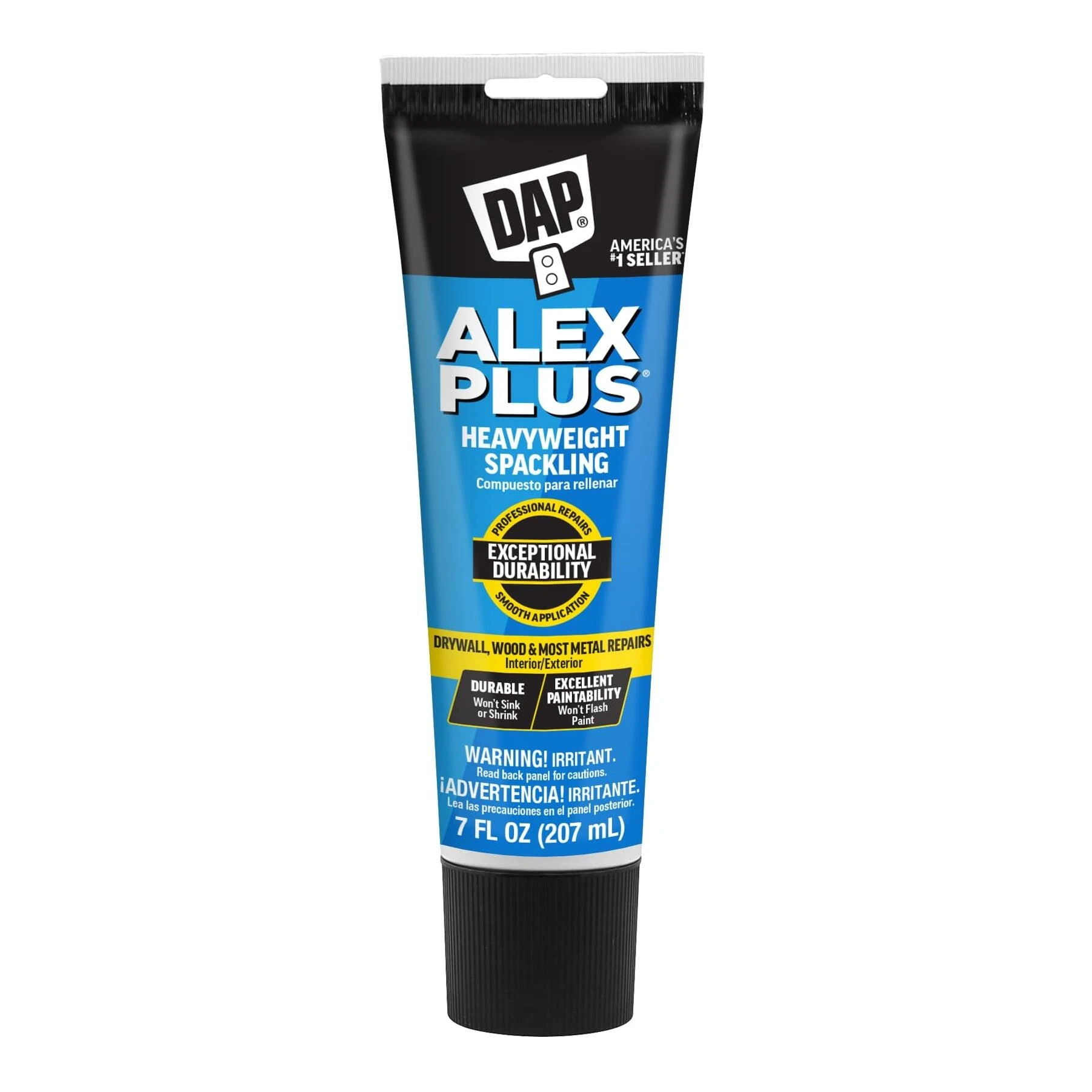Dap Alex Plus Spackling, White, 7 Oz. Tube Dap Alex Plus Spackling, White, 7 Oz. Tube