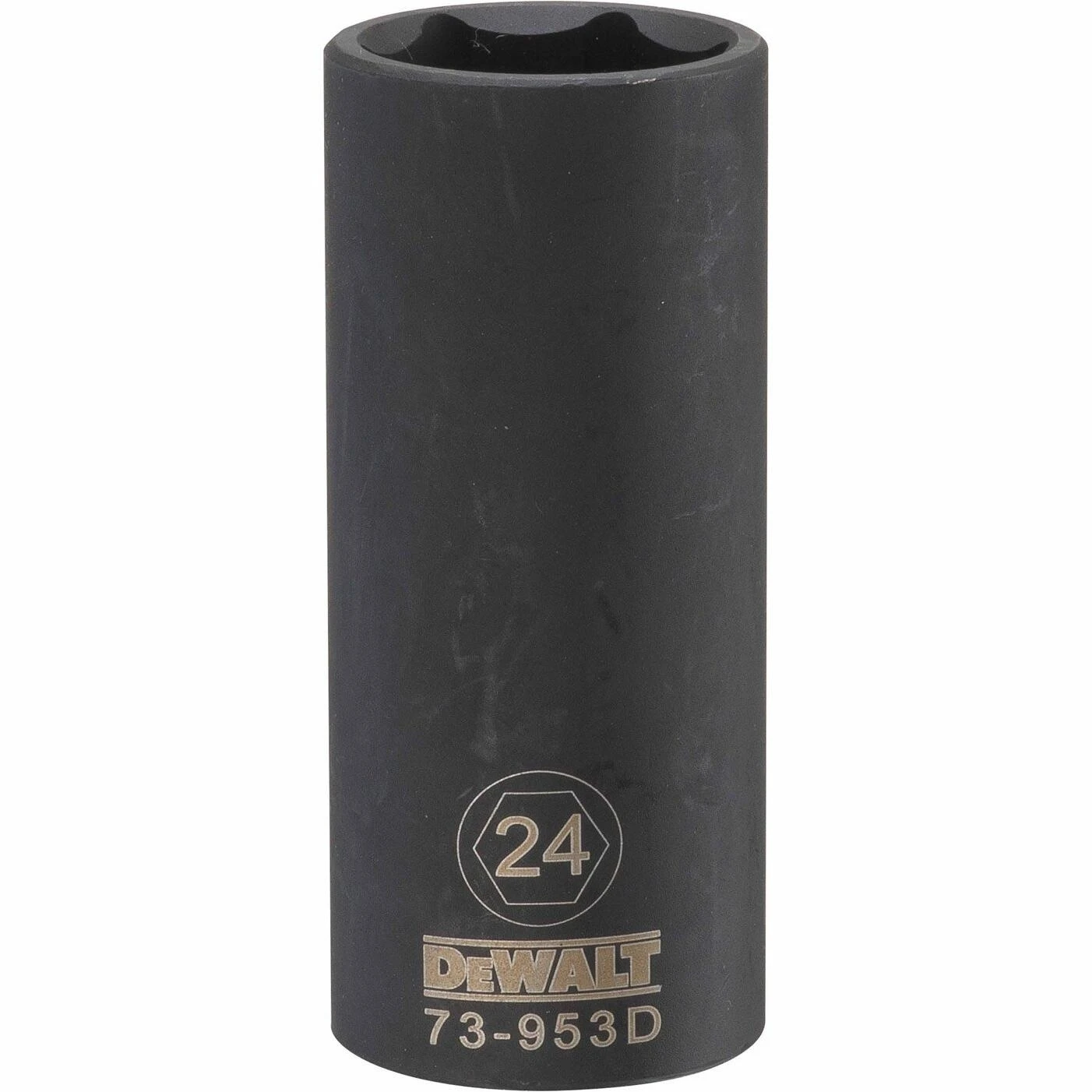 DeWalt DWMT73953OSP Metric Deep Impact Socket, 6-Point, 1/2 In. Drive, 24mm