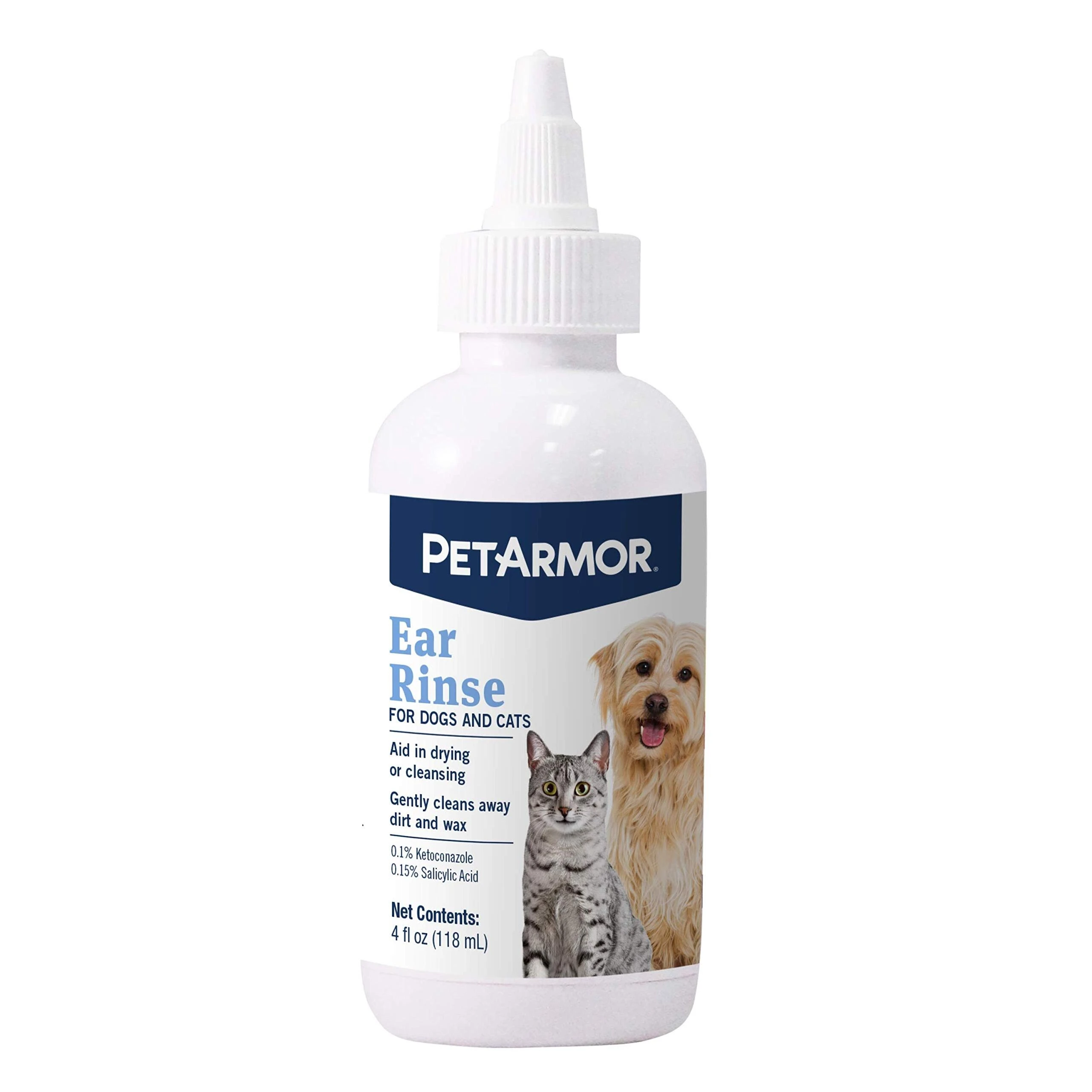 PetArmor 183105 Medicated Ear Rinse for Dogs and Cats, 4 oz