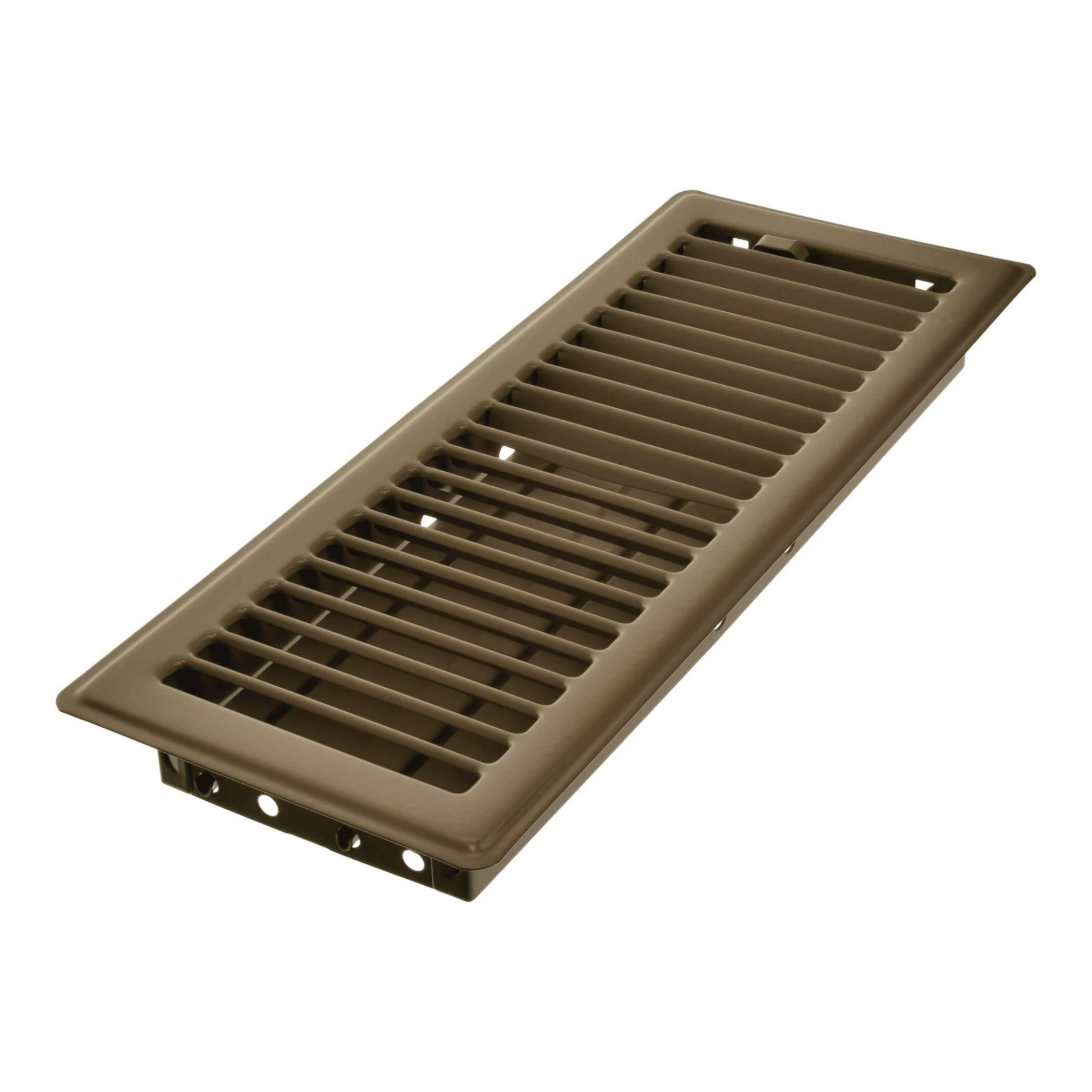 Imperial RG2005 Louvered Floor Register, Steel, Brown, 4 In. x 12 In.