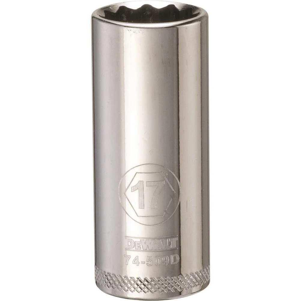 DeWalt DWMT74509OSP Metric Deep Socket, 12-Point, 3/8 In. Drive, 17mm