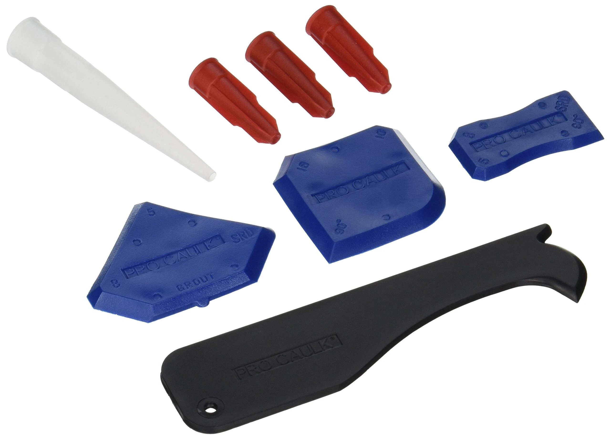 DAP 09125 Caulk Tool Kit, 4-1/2 in L, 1-1/4 in W, Plastic, Blue