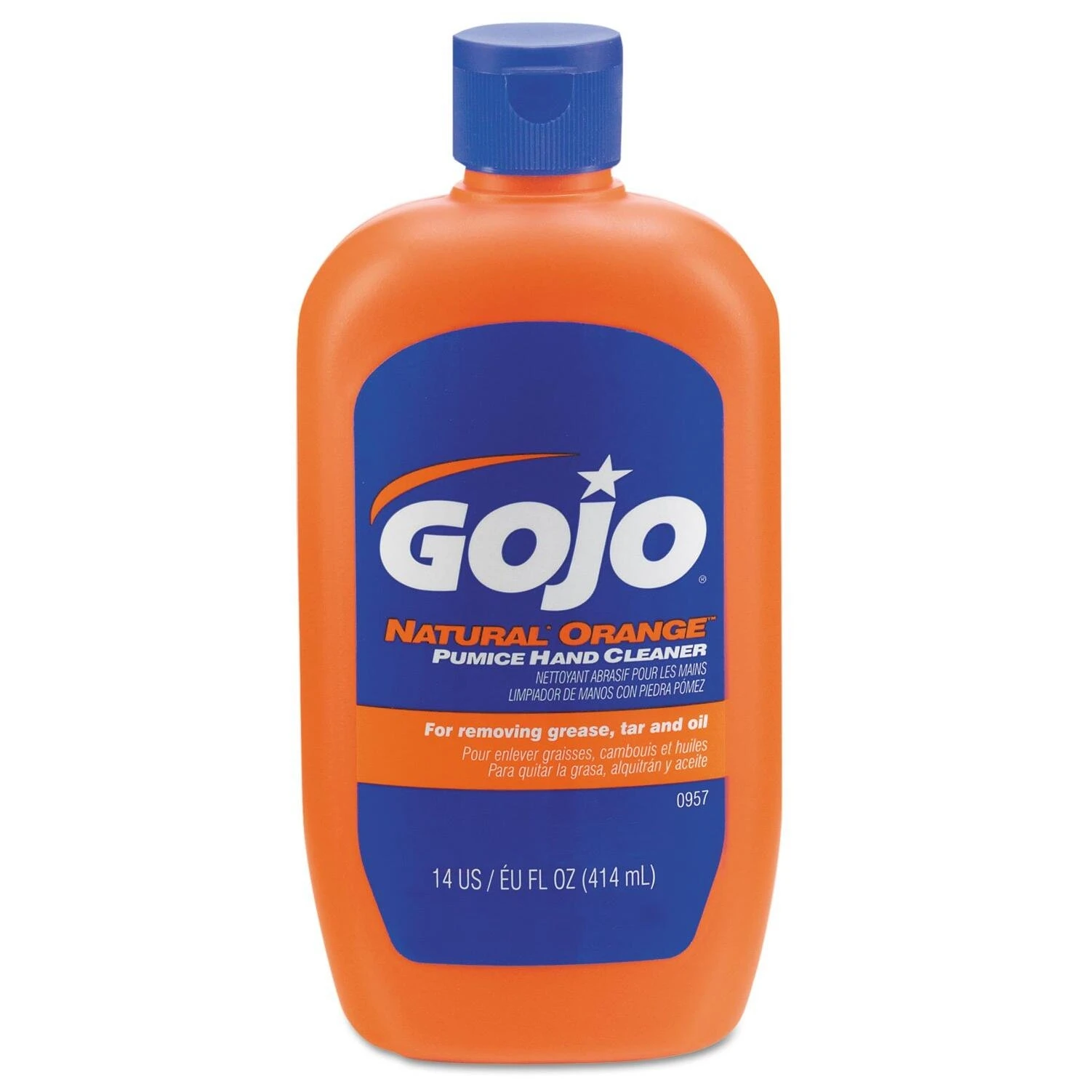 Gojo 0957-12 Hand Cleaner With Pumice, Natural Orange, 14 Oz