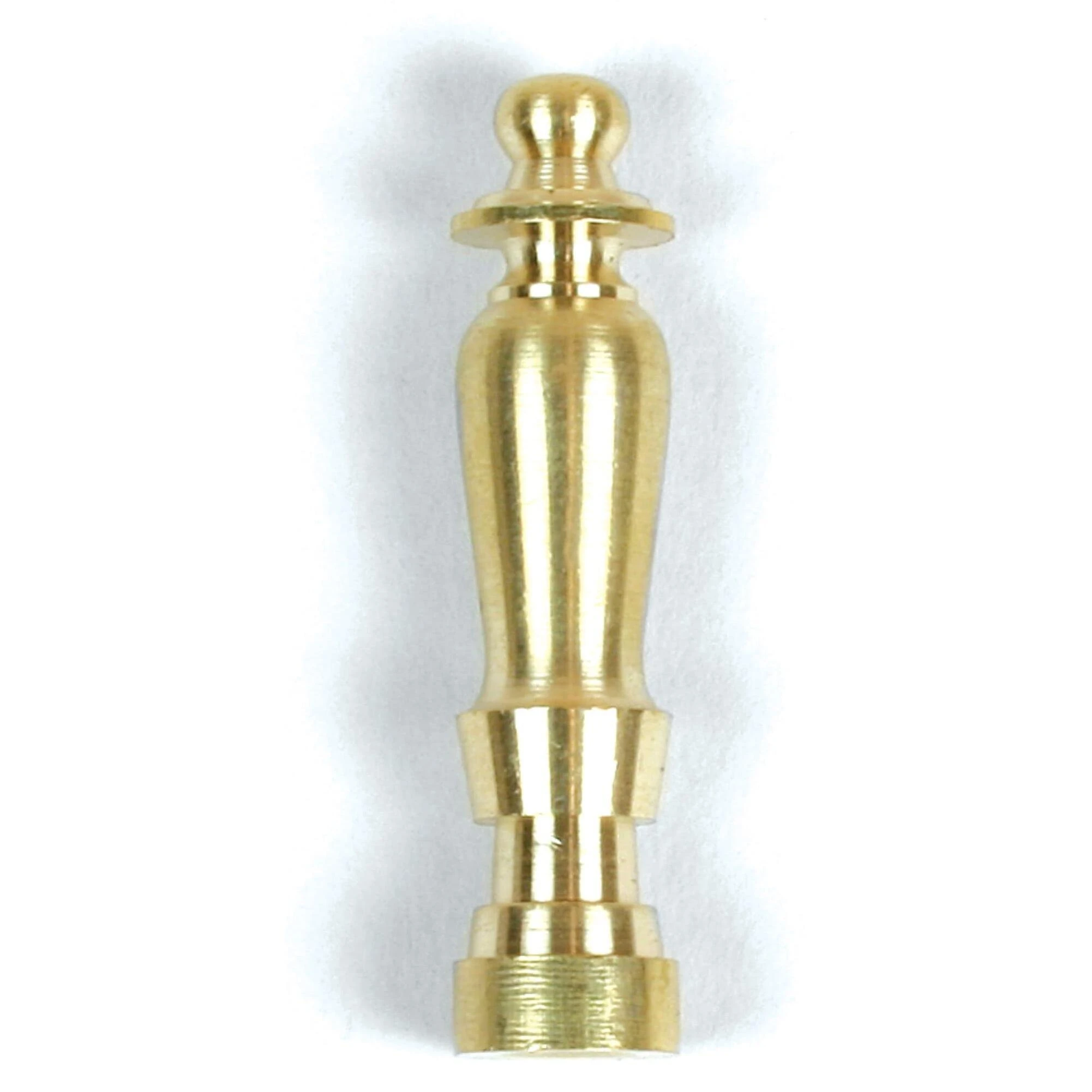 Jandorf 60100 Lamp Finial, Spindle, Solid Brass, 2-In.