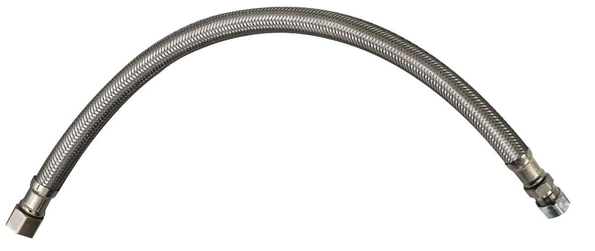 Plumb Pak PP23851 EZ Sink Supply Line, 3/8 in Compression x Delta, 20 in, Stainless Steel