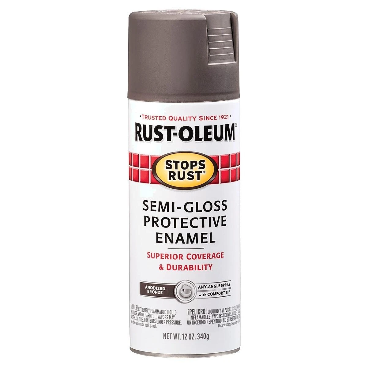 Rust-Oleum 7754830 Stops Rust Spray Paint, Anodized Bronze Semi-Gloss, 12 oz