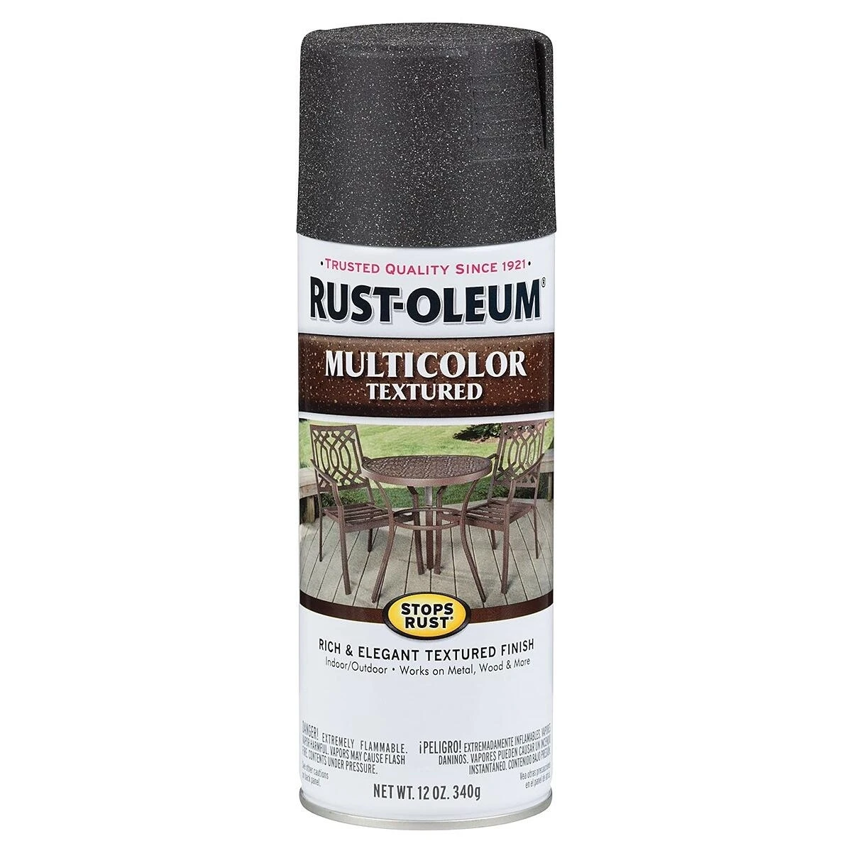 Rust-Oleum 223525 Stops Rust Textured Spray Paint, Aged Iron, 12 oz