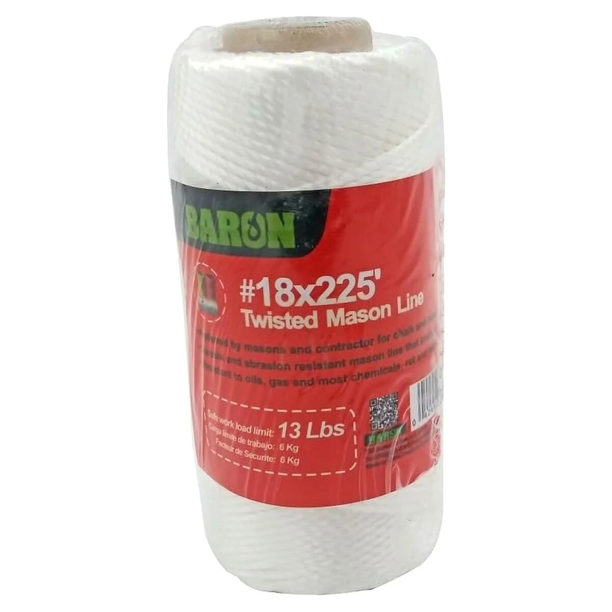 Baron 50817 Twisted Seine Twine, #18 Diameter, 225 Feet, White